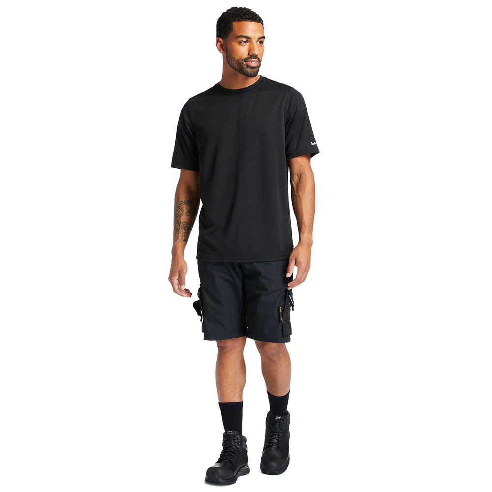 Timberland Mens T-Shirts PRO® Wicking Good Short Sleeve - Black - India MI9168453